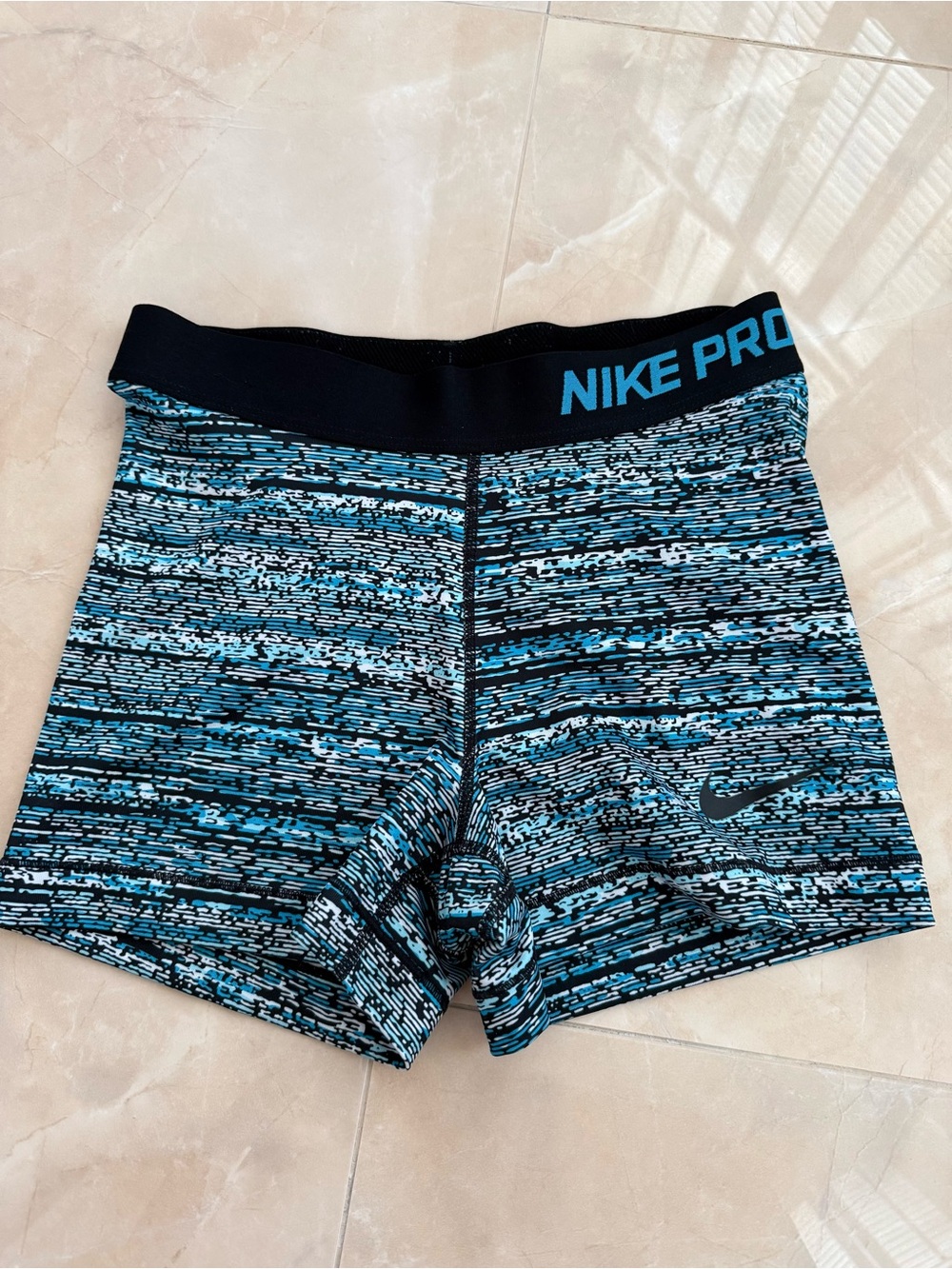Nike Pro Women's Compression Shorts Blue Black